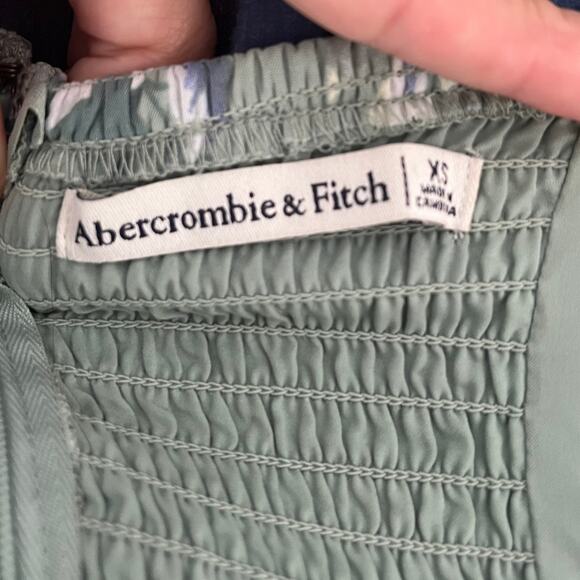 Abercrombie and Fitch Twist Front Sage Floral Midi Dress Size XS Summer Wedding - Picture 8 of 8